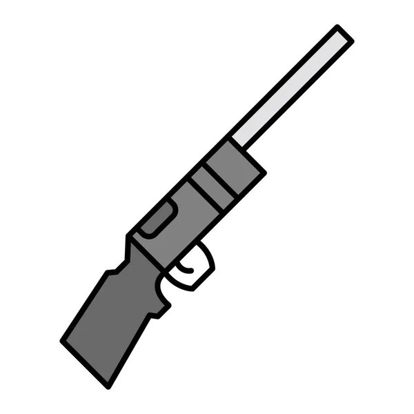 Icono Pistola Estilo Negro Aislado Sobre Fondo Blanco Arma Símbolo — Vector de stock