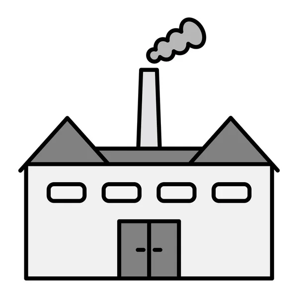 Ikona Tovární Budovy Vektorová Ilustrace — Stockový vektor