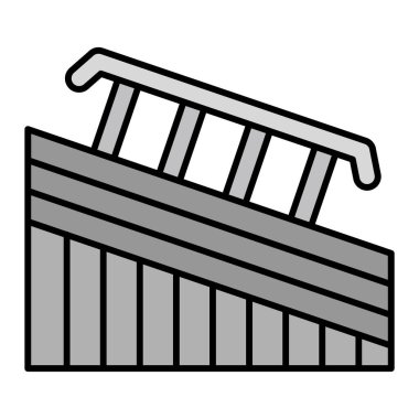 Demiryolu modern ikon vektör illüstrasyonu