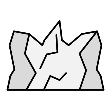 Buzul modern ikon vektör illüstrasyonu