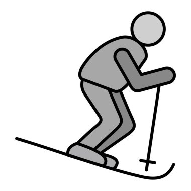 Skiing modern icon vector illustration