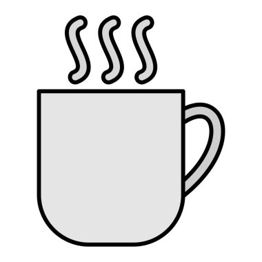 Sıcak Kahve Modern ikon vektör illüstrasyonu