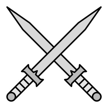 kılıç modern simge vektör illüstrasyonu