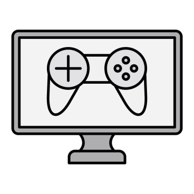 Çevrimiçi Oyun Modern ikon vektör çizimi