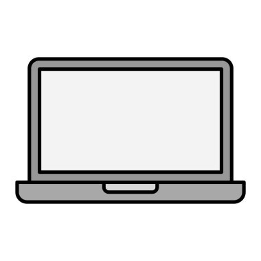 Oyun Laptop simgesi, vektör illüstrasyonu 