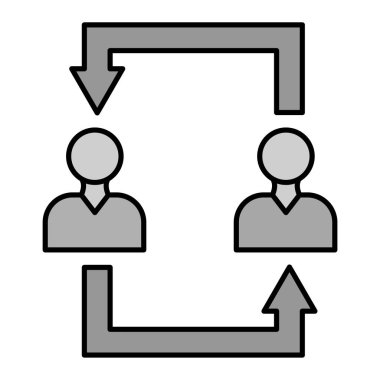 Exchange simgesi. Vektör çizim 
