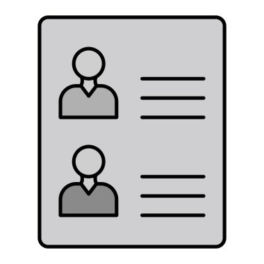 Arkadaş Listesi simgesi, vektör illüstrasyonu 