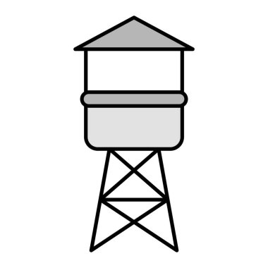 su kulesi simge vektör çizim 