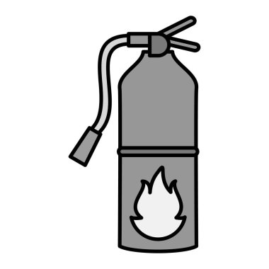 Beyaz arkaplanda yangın söndürme simgesi