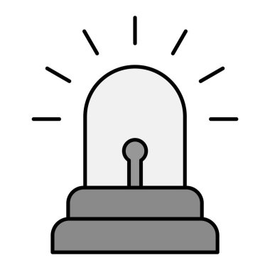 Siren simgesinin vektör illüstrasyonu