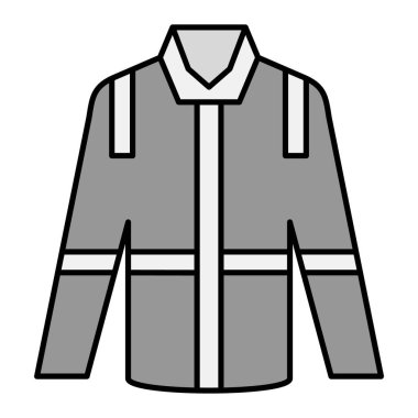 İtfaiye ceketi. Web simgesi basit illüstrasyon