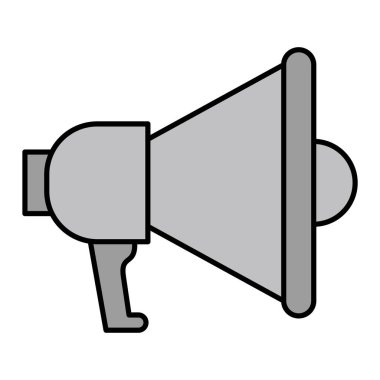 megafon ikonu. Web için hoparlör vektör simgelerinin özet çizimi