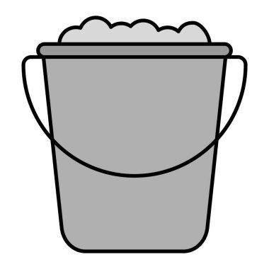 Kum kovası ikonu. vektör illüstrasyonu 