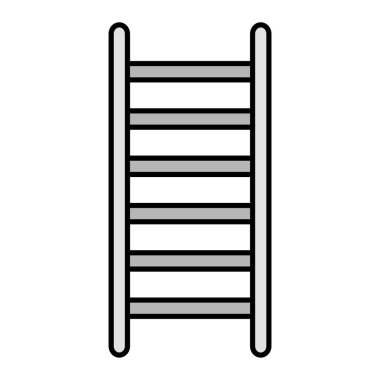 Merdiven ikonu. Web için merdiven vektör simgelerinin özet çizimi