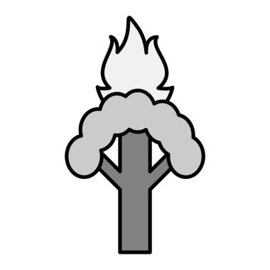 Vahşi ateş ikonu vektör çizimi tasarımı