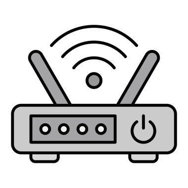 router simgesi vektör illüstrasyonu