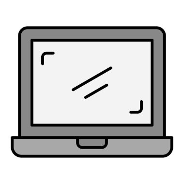 Dizüstü bilgisayar simgesi vektör çizimi