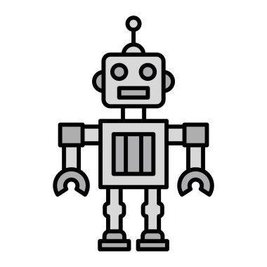 robot ikon vektör illüstrasyonu