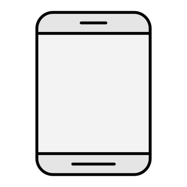 Akıllı telefon aygıtı simgesi. Web için cep telefonu vektör simgelerinin düz çizimi
