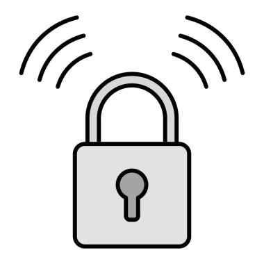 asma kilit ikon vektör çizimi