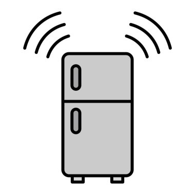 Buzdolabı vektör çizgisi simgesi