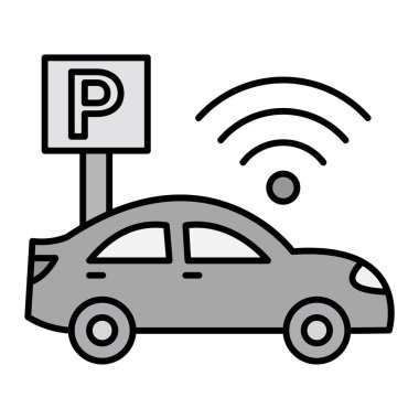 akıllı telefon ve wifi sinyal vektör illüstrasyon tasarımı ile şarj