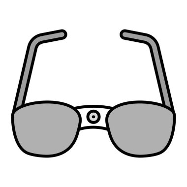 Güneş gözlüğü ikonu. Web için gözlük vektör simgelerinin özet çizimi