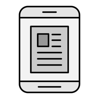 Akıllı telefon. Web simgesi basit illüstrasyon