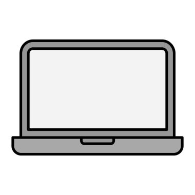 Dizüstü bilgisayar teknolojisi simge vektör çizim grafik tasarım