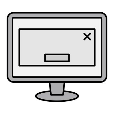 Virüs simgesini aç. vektör illüstrasyonu