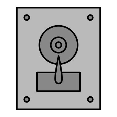 Sabit sürücü simgesi vektör çizim 