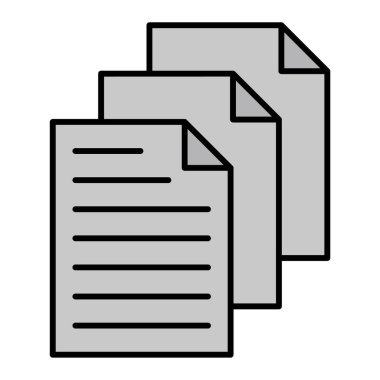 dosya belgesi simgesi. Web için kağıt vektör simgelerinin özet çizimi