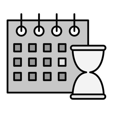 zaman bitimi simgesi vektör illüstrasyonu