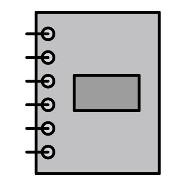 Kalem ikonlu defter. Web için kitap vektör simgelerinin özet çizimi
