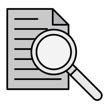 Büyüteçle büyüteç ve arama vektörü simgesi tasarımı