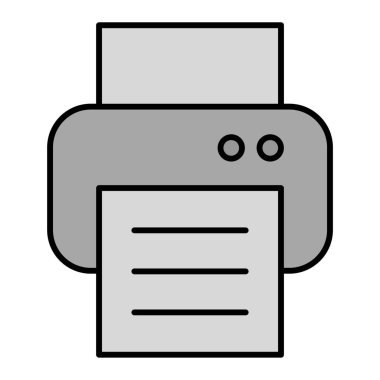 Yazıcı. Web simgesi basit illüstrasyon
