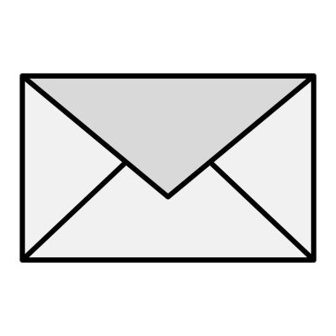 Zarf posta simgesi. beyaz arkaplanda izole