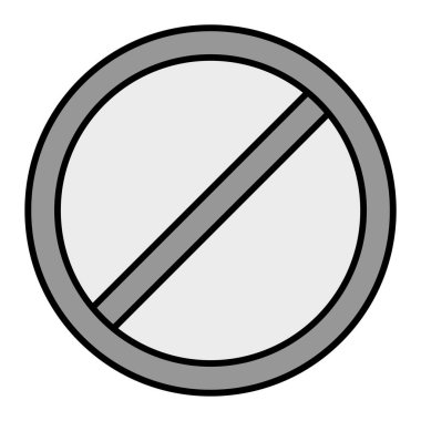 Yasak, vektör illüstrasyonu, düz tasarım biçimi  