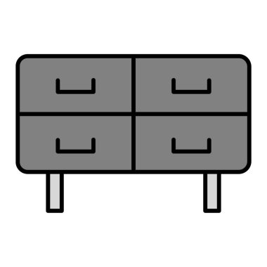 Çekmece simgesi vektör illüstrasyonu