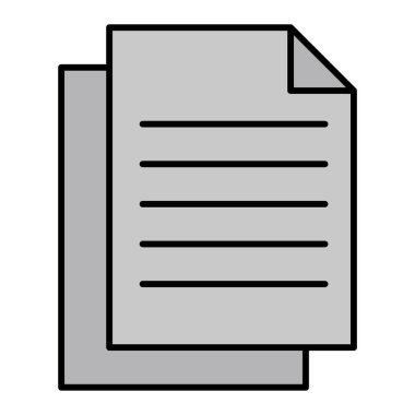 belge dosya simgesi, vektör illüstrasyonu