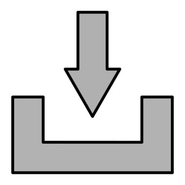 Ok simgesini indir. vektör illüstrasyonu