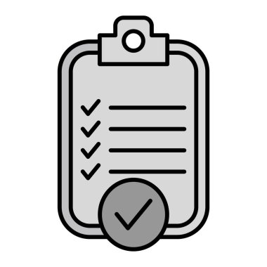 Kontrol listesi simgesi. Web için pano vektör simgelerinin özet çizimi