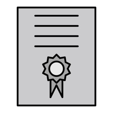 Sertifika. Web simgesi basit illüstrasyon 