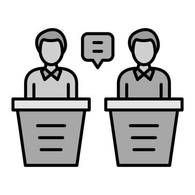 Tartışma simgesi vektör illüstrasyon tasarımı 