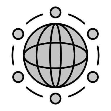 Uluslararası İlişkiler ikon vektör illüstrasyonu 