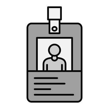 ID kart simgesi vektör illüstrasyonu