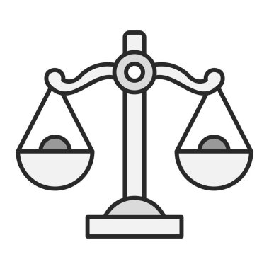 adalet simgesi vektör illüstrasyonu