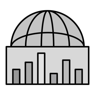Ekonomik Diplomasi simgesi, vektör illüstrasyonu 