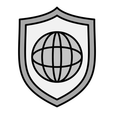 Koruma simgesi vektör illüstrasyon tasarımı