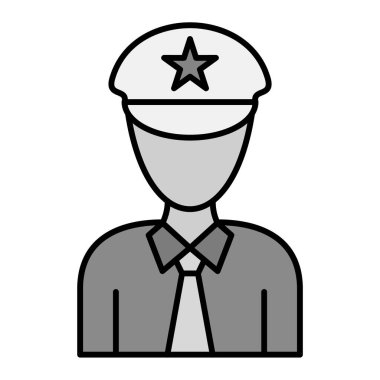 Polis memuru ikonu. polis düz vektör sembolü tasarımı